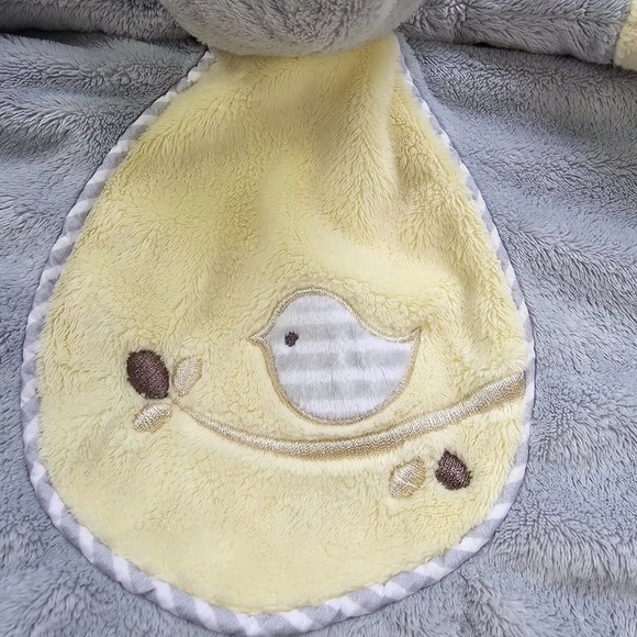 Douglas Baby Elephant Lovey Gray Yellow Satin Trim Security Blanket Plush - Picture 4 of 11